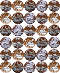 Jedlé obrázky na cupcakes - PF 2024 - perníčky 4 cm