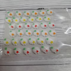 Cukrové ozdoby - kytičky vlnka bílá