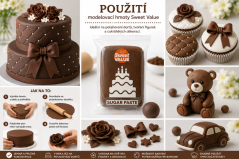 Potahovací fondánová hmota Sweet Value - HNĚDÁ 200 g