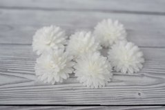 Květ z jedlého papíru - jiřina bílá - 3 ks