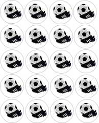 Jedlé obrázky - Fotbal kopačka s míčem 4,5 cm
