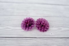 Květ z jedlého papíru - jiřinka fialová  - 3 ks