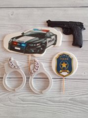 Dekorace na dort - Policie