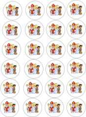 Jedlé obrázky -Mikuláš, anděl , čert 4 cm