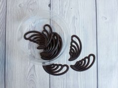 Čokoládové filigrány - křídla tmavá - 10 ks