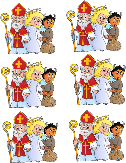 Jedlé obrázky - Mikuláš , čert a anděl 8,5 cm Jedlé obrázky - Mikuláš , čert a anděl 8,5 cm