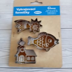 Jedlé obrázky - Kostel, kometa a ryba + 3 ks formiček