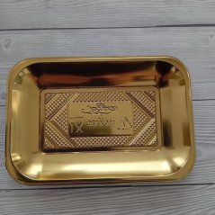 Plastový podnos zlatý - 19 x 13 cm ( balení 10 ks )