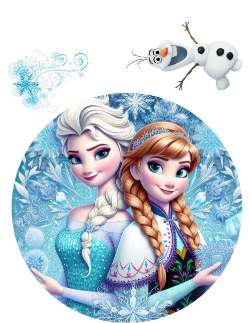 Jedlé obrázky - Elza kruh 19 cm a Olaf