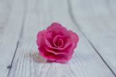 Květ z jedlého papíru - tmavě růžový menší - 3 ks