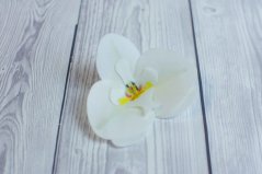 Květ z jedlého papíru - bílá orchidej - 3 ks