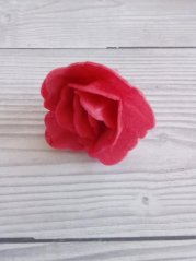 Květ z jedlého papíru - červený 4 cm, 3 ks