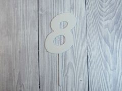 Zápich do dortu č. 8 (bílý)
