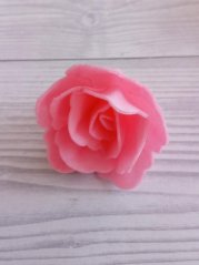 Květ z jedlého papíru - růžový 4 cm, 3 ks