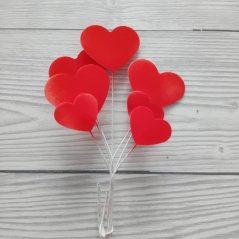 Srdíčka z jedlého papíru - Červená