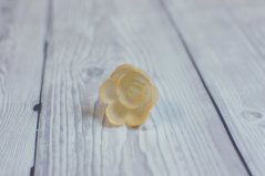 Květ z jedlého papíru - lososovo-bílý mini - 3 ks