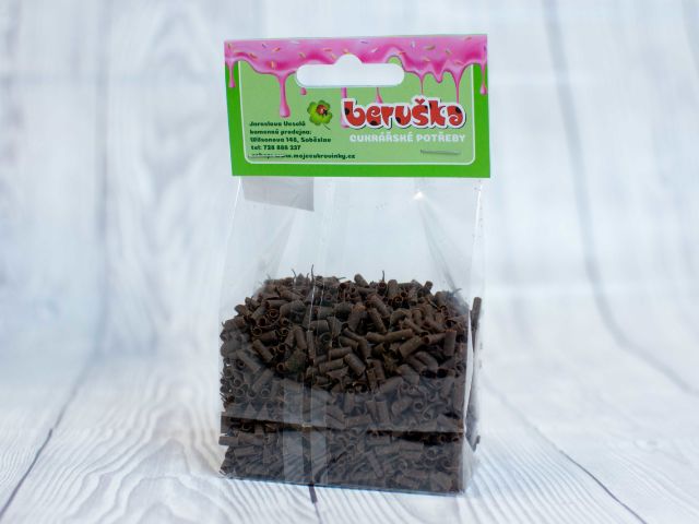 Čokoládové hobliny - hořké - Velikost balení: 150 g