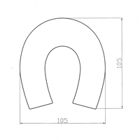 Vykrajovačka - podkova - 10,5 cm