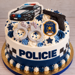 Dekorace na dort - Policie