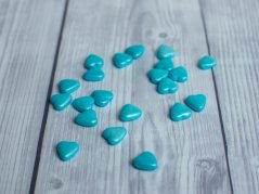 Cukrové zdobení - srdce modrá perleťová - 30 g