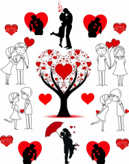 Valentýnská sestava - strom v srdci