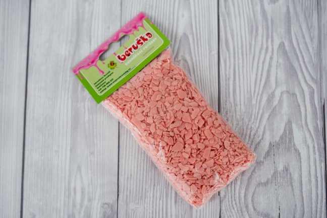 Čokoládové šupiny - růžové - 100 g