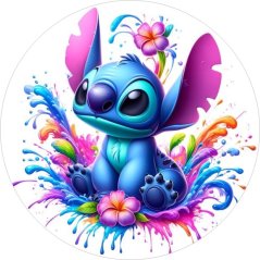 Jedlé obrázky - Stitch a květy