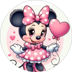 Jedlý obrázek - Minnie s balónkem