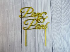 Zápich do dortu - Pan a Paní (zlatý)