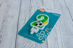 Dortová svíčka - FOTBAL - číslice 2
