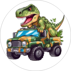 Jedlý obrázek - Dino a auto