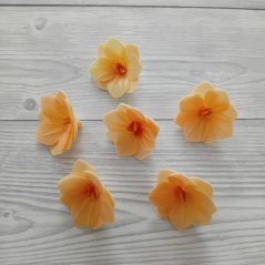Květ z jedlého papíru - oranžový se středem 3 ks