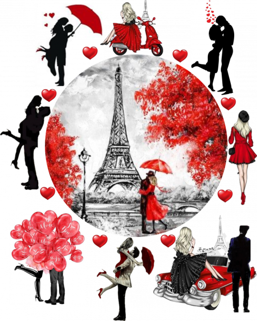 Valentýnská sestava - Paříž