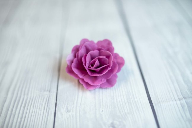 Květ z jedlého papíru - fialový - 3 ks