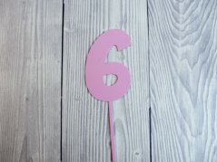 Zápich do dortu č. 6 (růžový)