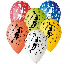 Nafukovací balónky barevné - Fotbalista 5 ks