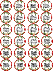 Jedlé obrázky - Veselé Vánoce 4 cm