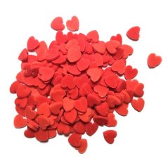 Cukrové zdobení - srdíčka červená 6 mm - 30 g