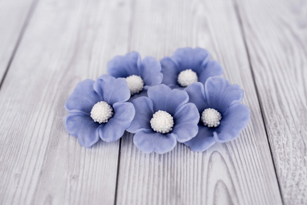 Květy a dekorace z modelovací hmoty - Barva - Modrá, tyrkysová