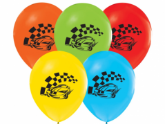 Nafukovací balonky barevné - auta - 5 ks