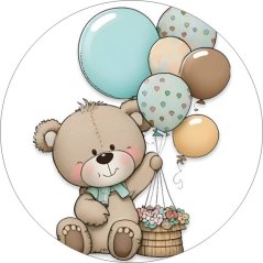 Jedlý obrázek - Medvídek s balónky