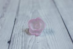 Květ z jedlého papíru - růžovo-bílý mini - 3 ks