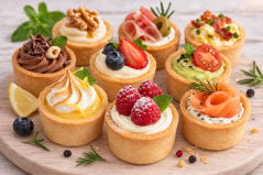 Mini dezertní košíčky na plnění SLADKÉ 48 ks