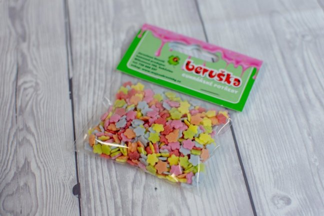 Cukrové kytičky posyp barevné - 6 mm - 30 g