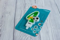 Dortová svíčka - FOTBAL - číslice 4