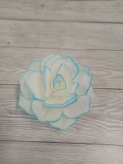 Květ z jedlého papíru - Bílý ( modrý stín ) velký