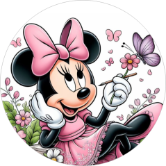 Jedlý obrázek - Minnie s kytičkami