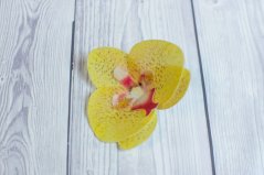 Květ z jedlého papíru - žlutá orchidej - 3 ks
