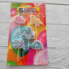 Dortové svíčky - Dinosauři 5 ks