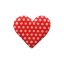 Čokoládová dekorace - Srdce červené s puntiky 18 ks